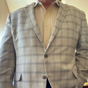 Haggar Khaki Window Pane Sport Coat